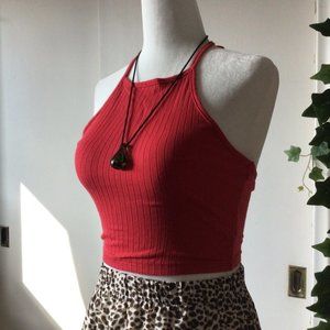 🌻3/15🌻 Red Cropped Halter Top